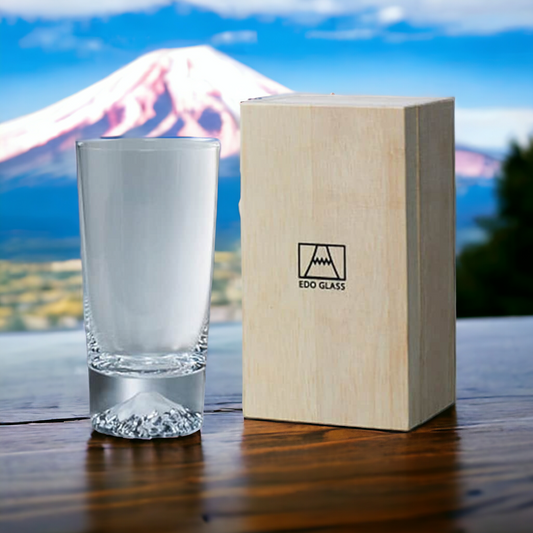 TAJIMA GLASS 日本田島硝子富士山高身玻璃杯 (日本製)