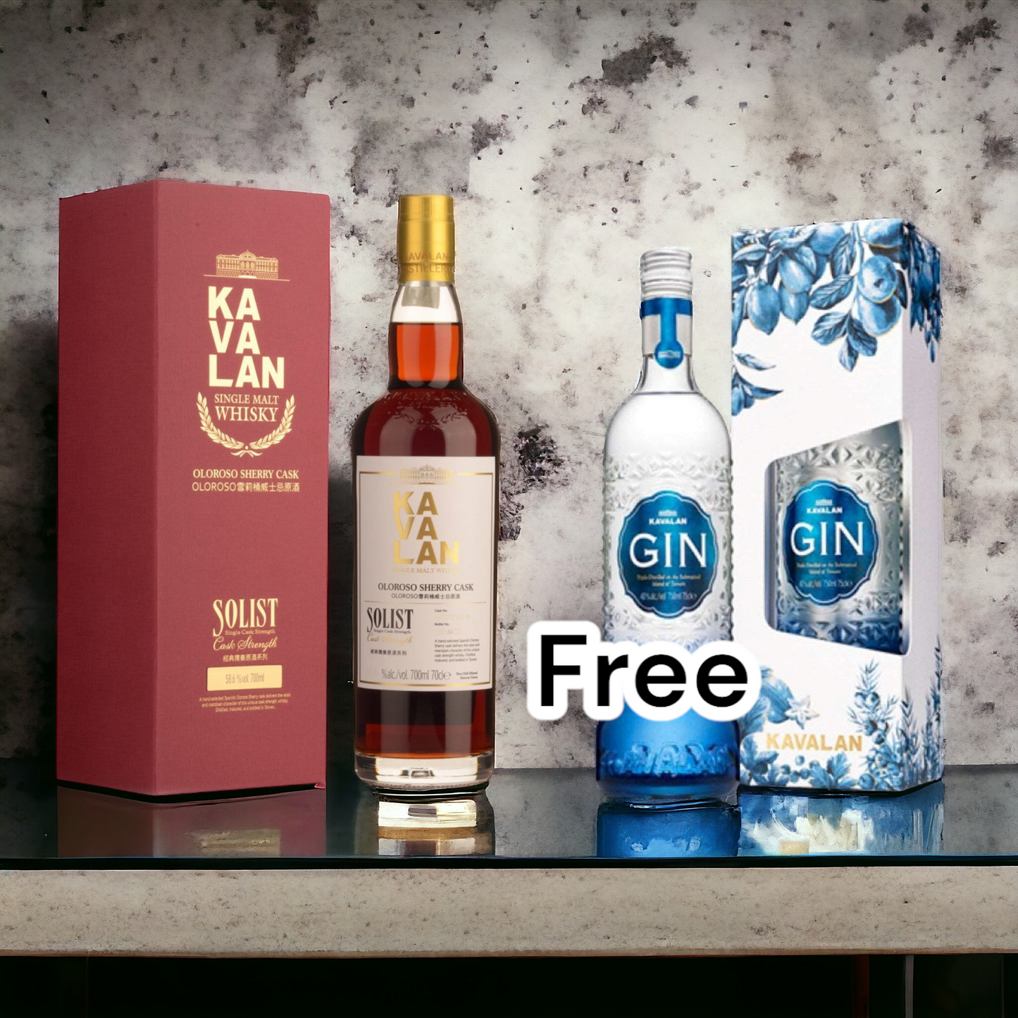 Kavalan Solist Oloroso Sherry Cask Strength 70cl (free Kavalan Triple Distilled Gin 40% 75cl ) whisky Lillion Wine Offer caskstrength Kavalan 雪莉酒桶