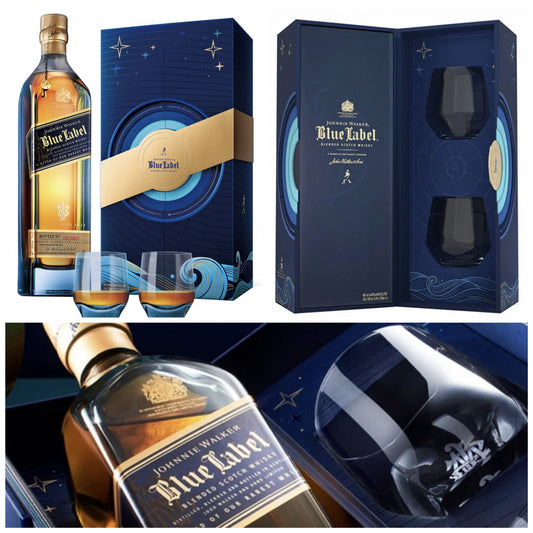 Johnnie Walker 藍牌 Blue Label 2023 限量版 750ml 連精美威士忌杯兩隻 whisky Lillion Wine Offer