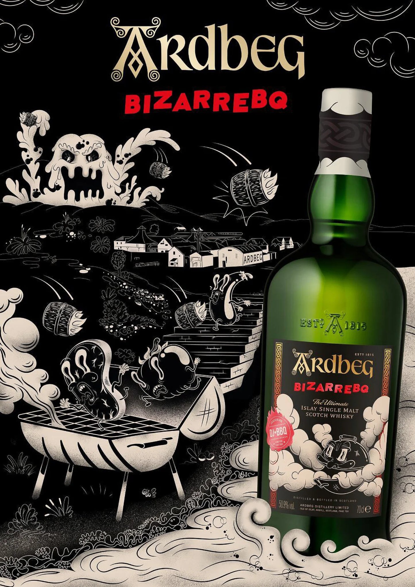Ardbeg BizarreBQ 全新限量版 特殊BBQ桶 50.9% 70cl whisky Lillion Wine Offer Ardbeg peat