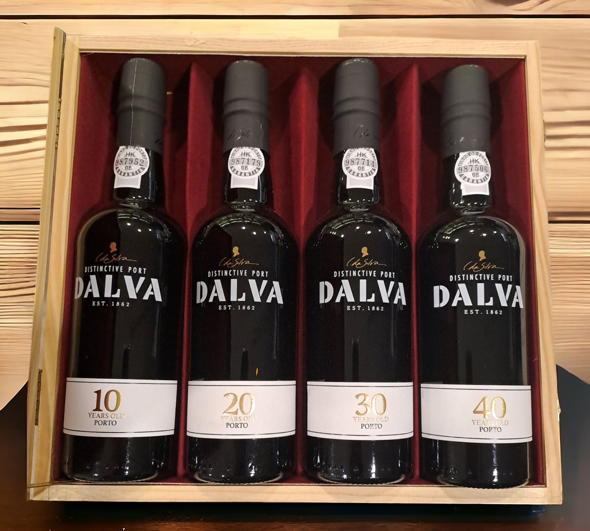 Dalva Porto Conjunto 100 Anos Wooden Gift Box 375ml x 4 Red Wine Lillion Wine Offer Porto Portugal