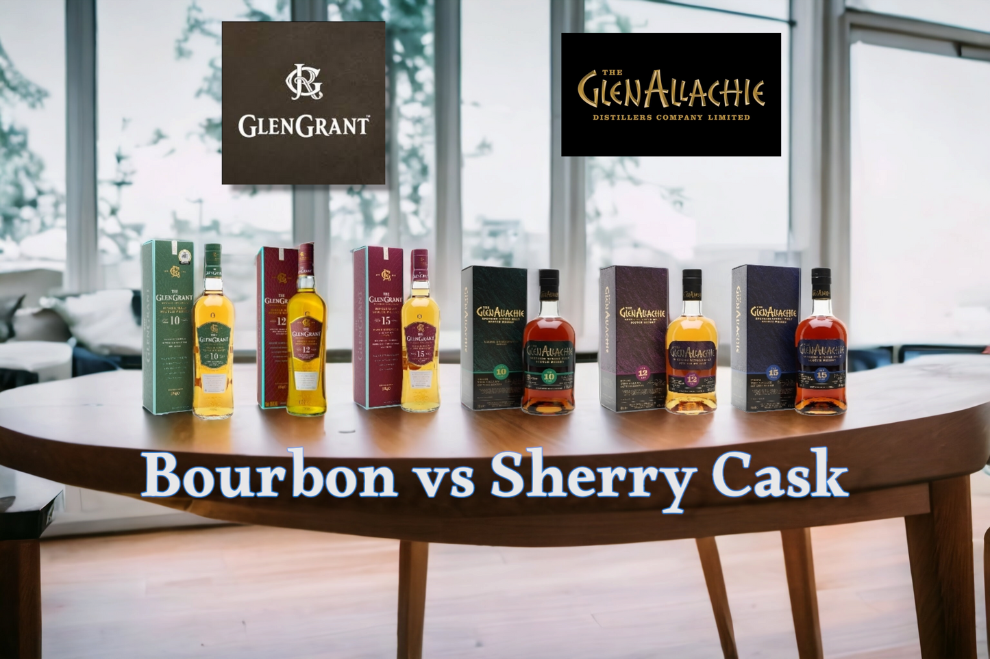 Glen Grant & Glenallachie Tasting [Bourbon vs Sherry Cask] whisky Lillion Wine whisky tasting