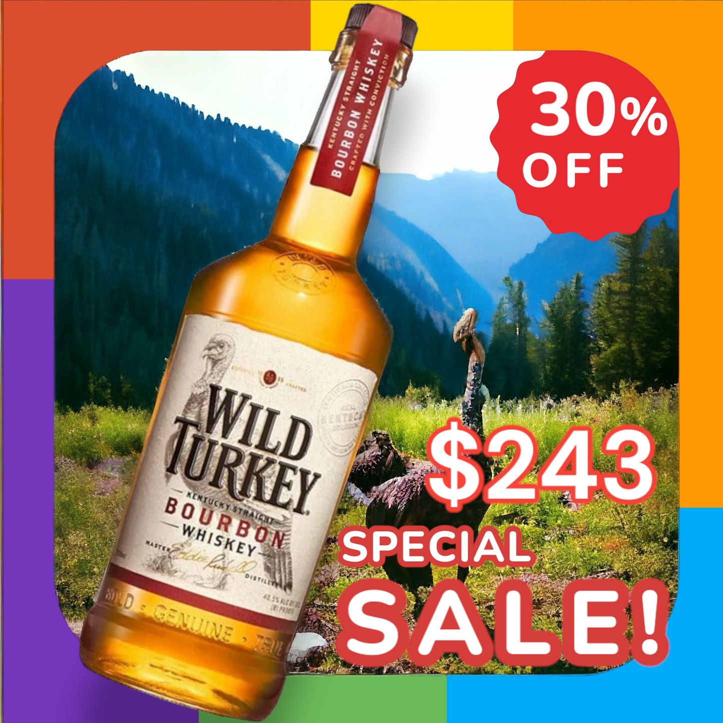 Wild Turkey 81 Proof Bourbon 40.5％ 750ml whiskey Lillion Wine Offer bourbon whiskey Bourbon Whisky US