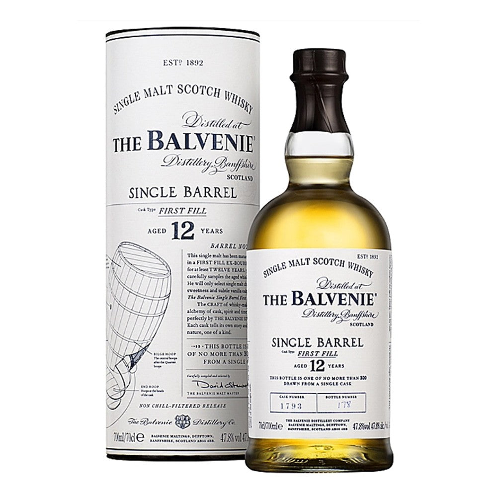 Balvenie 12 Year Single Barrel Single Malt Whisky 47.8% 70cl whisky balvenie 斯貝賽區 波本酒桶