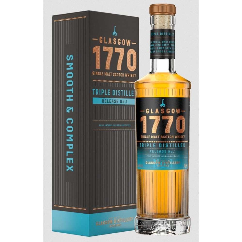 Glasgow 1770 Triple Distilled Release No.1 46% 50cl whisky Glasgow Distillery 369 Glasgow Distillery 低地區