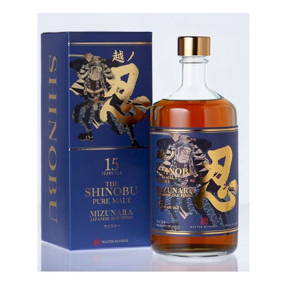 Shinobu Pure Malt 15 yo Mizunara finish 43% 70cl whisky Lillion Wine Offer 369 Mizunara Shinobu