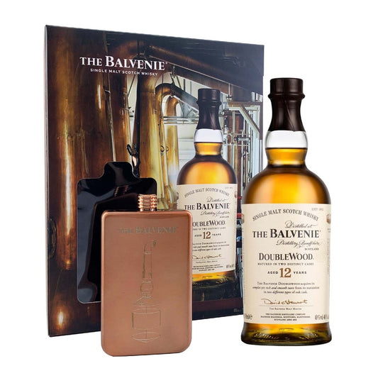 Balvenie Double wood 12 Years Single Malt Scotch Whisky 40% 70cl (with Flask) whisky balvenie balvenie 斯貝賽區 混桶