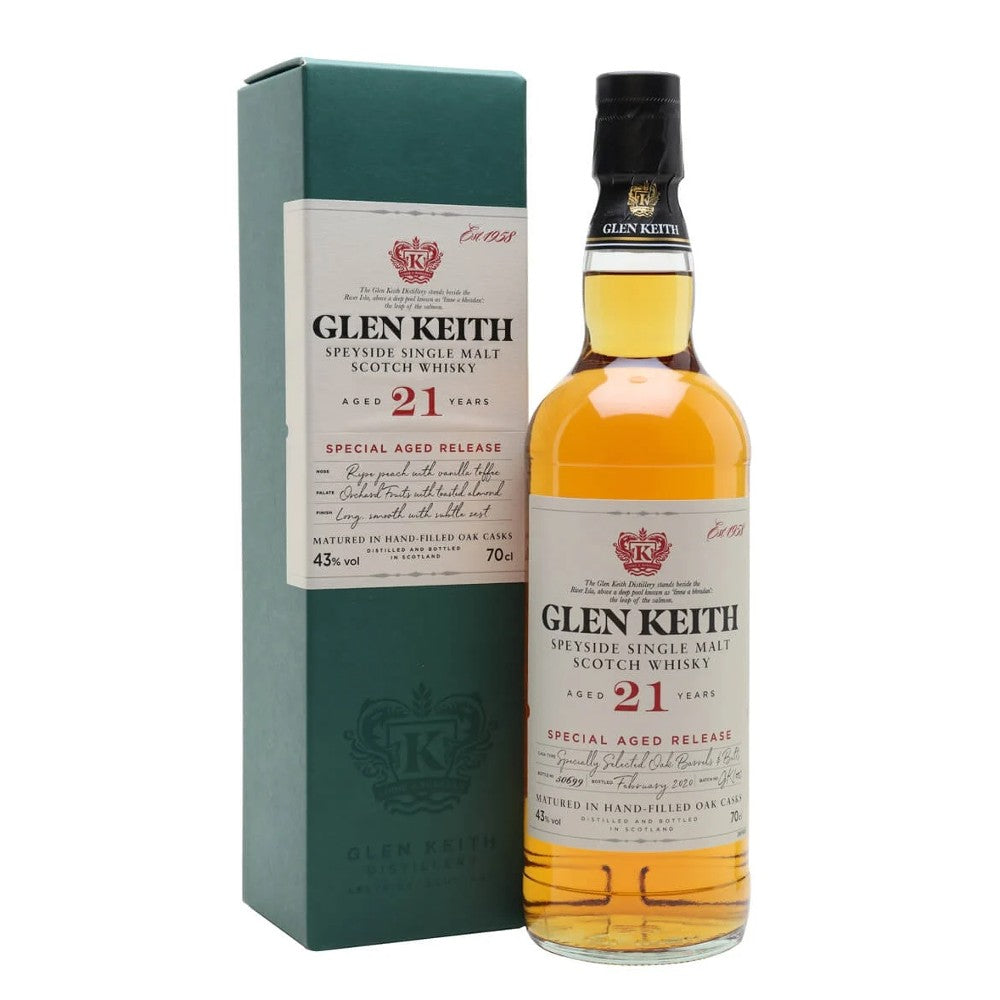 Glen Keith 21 Year secret Speyside Single Malt 43% 70cl whisky Glen Keith 斯貝賽區 波本酒桶